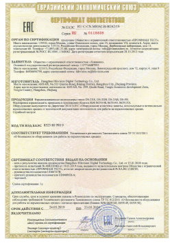 12.03.2015 Приморско-Ахтарск - ЗАО СиБиСи(Япония) г.Москва. Приложение к сертификату Видеокамеры для систем охранного видеонаблюдения т.м.GANZ. ТР ТС 020/2011