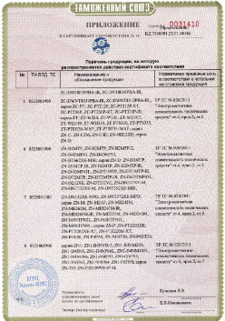 24.03.2019 Приморско-Ахтарск - ЗАО Хиквижн. Приложение к сертификату Взрывазащитные видиокамеры. ТР ТС 020/2011